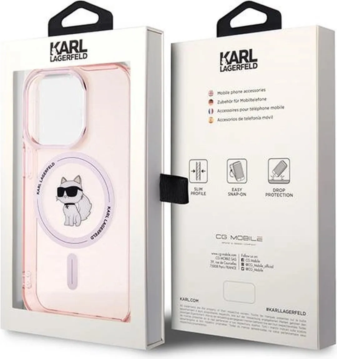 Karl Lagerfeld IML Choupette MagSafe Hoesje iPhone 14 Pro - Roze - afbeelding 6 van 6