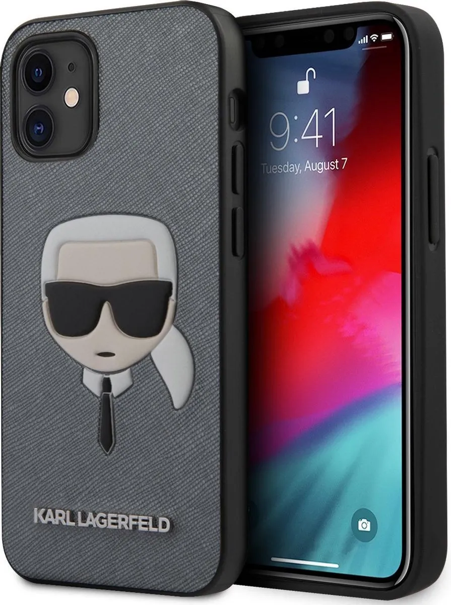 Karl Lagerfeld Saffiano iPhone 12 Mini Hoesje