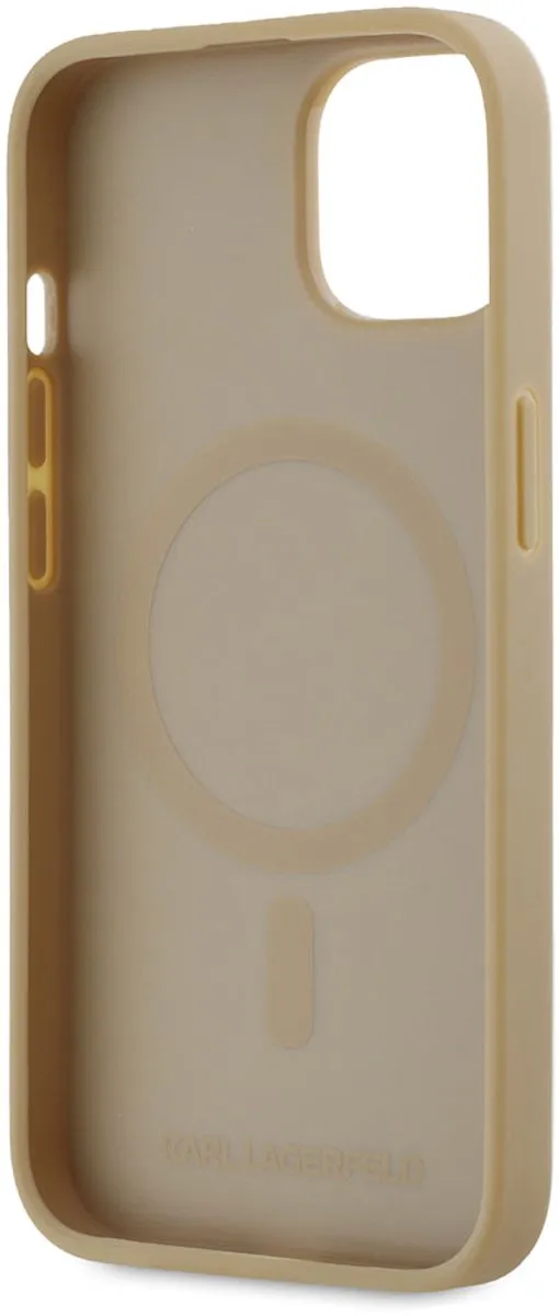 Karl Lagerfeld Hoesje iPhone 14 MagSafe - Beige