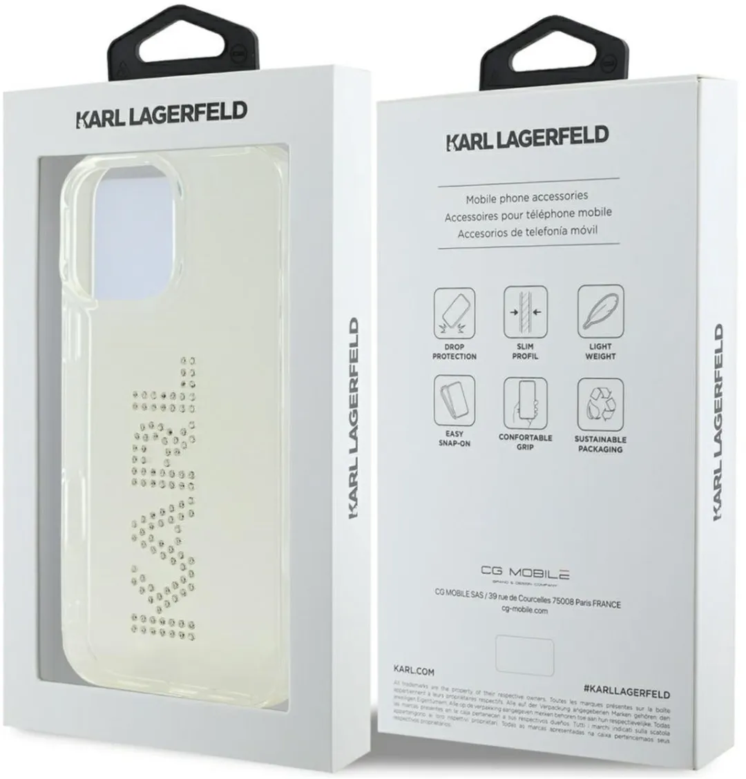 Karl Lagerfeld iPhone 16 Pro Hoesje - Transparant