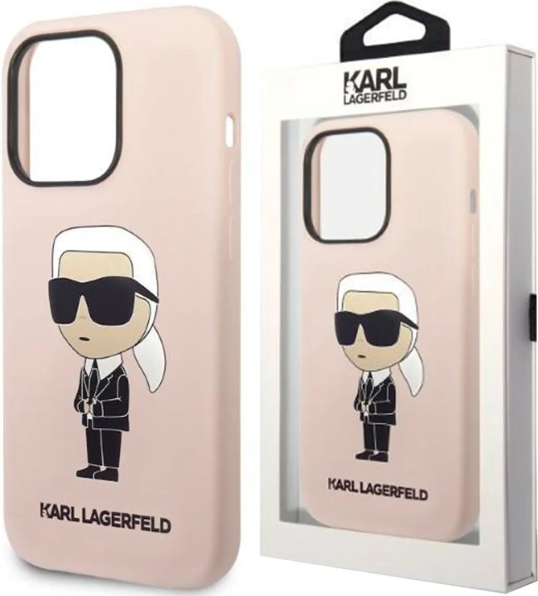 Karl Lagerfeld KLHMP14LSNIKBCP iPhone 14 Pro Hoesje - Roze