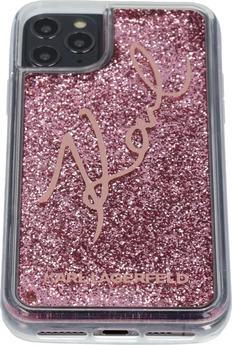 Karl Lagerfeld Rose Gold Hoesje iPhone 11 Pro Max - KLHCN65TRKSRG
