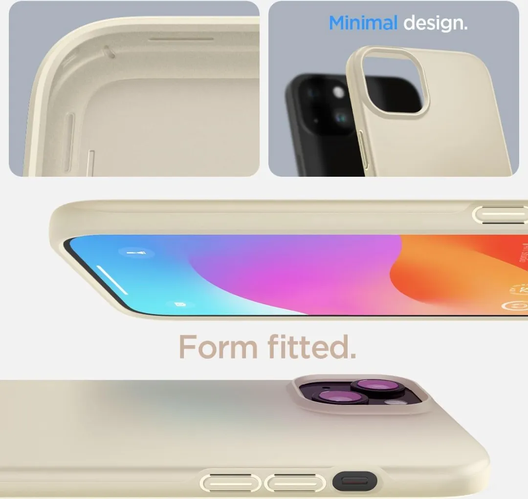 Spigen Apple iPhone 15 Plus Thin Fit Hoesje - Beige