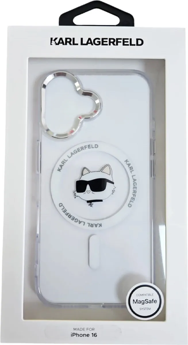 Karl Lagerfeld iPhone 16 Backcover - MagSafe - Wit