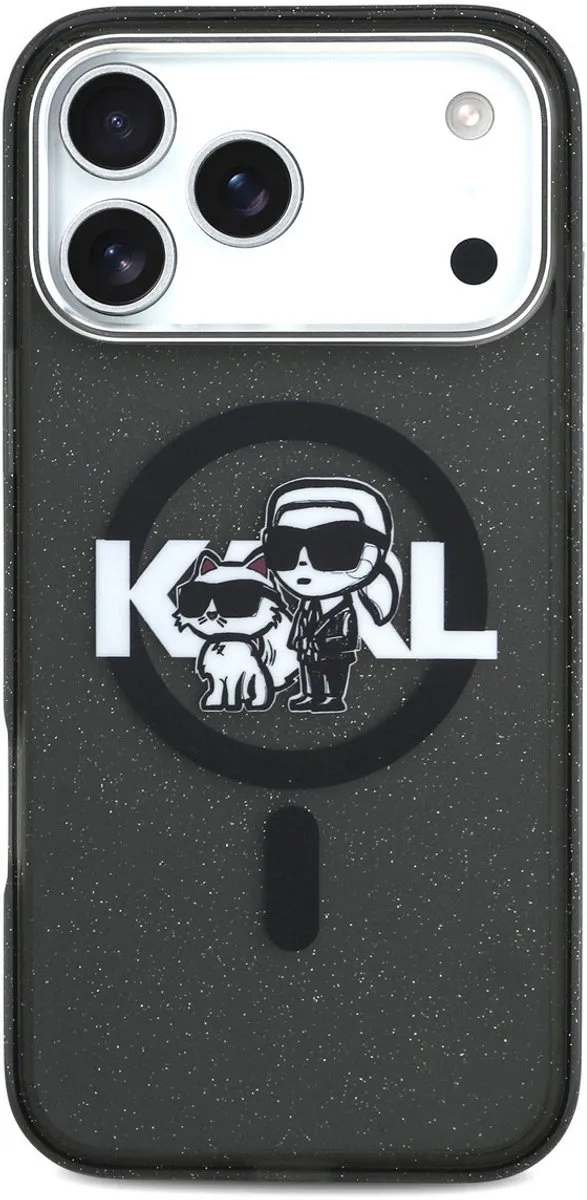 Karl Lagerfeld Back Cover Case iPhone 17 Pro Max - Zwart - MagSafe