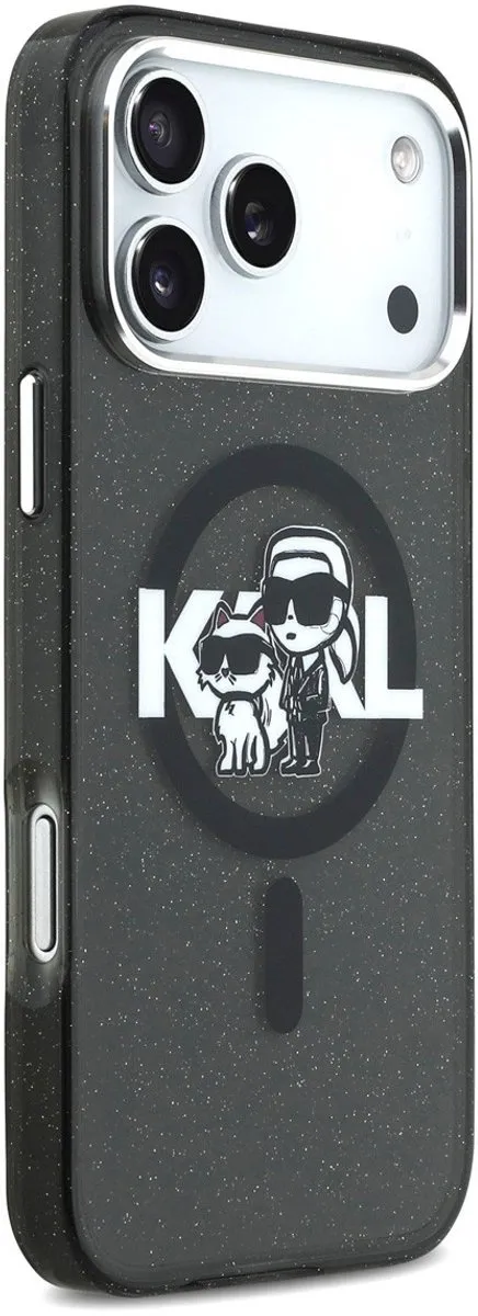 Karl Lagerfeld Back Cover Case iPhone 17 Pro Max - Zwart - MagSafe - afbeelding 6 van 6