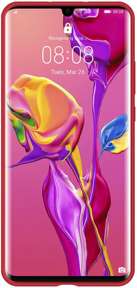 Huawei P30 Pro Silicon Hoesje - Rood - 51992876 - afbeelding 6 van 6