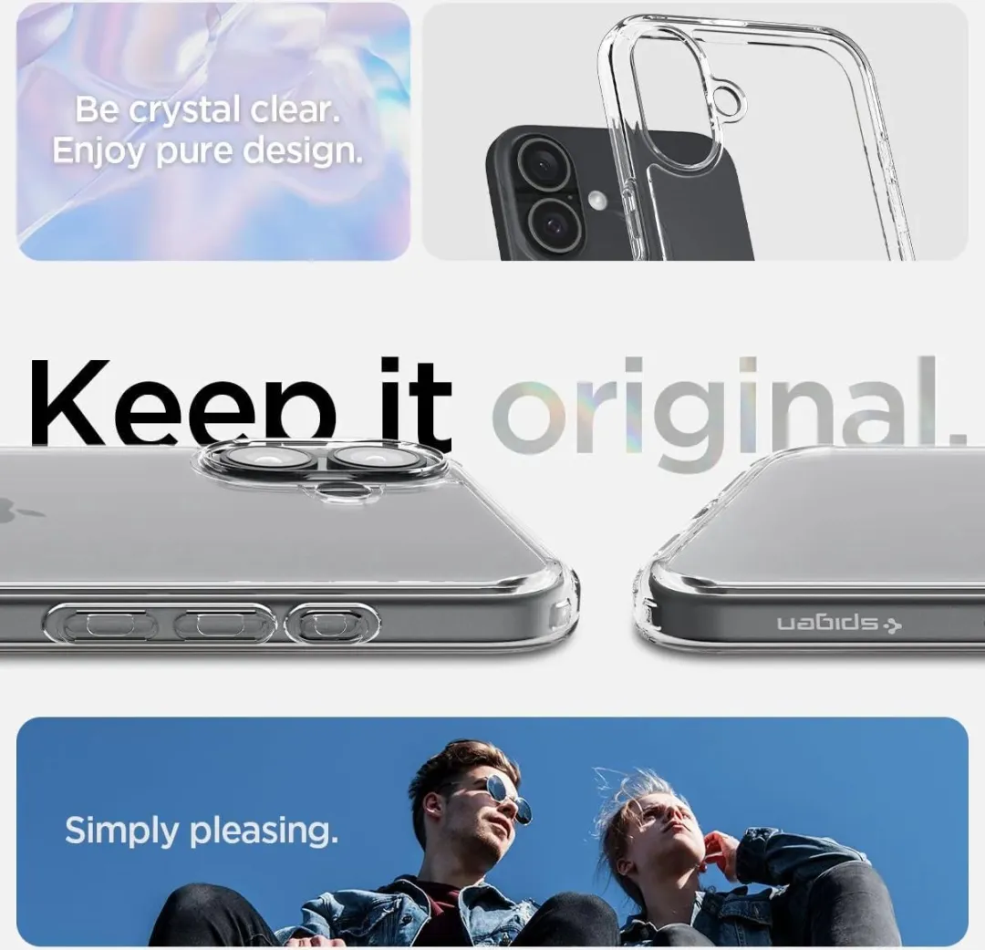 Spigen Ultra Hybrid Back Cover iPhone 16 Plus - Transparant