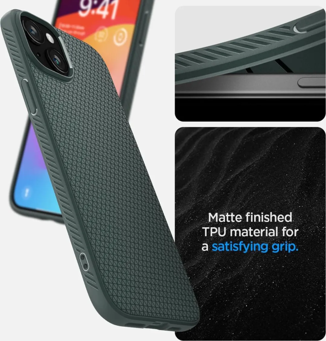 Spigen Apple iPhone 15 Liquid Air Hoesje - Groen