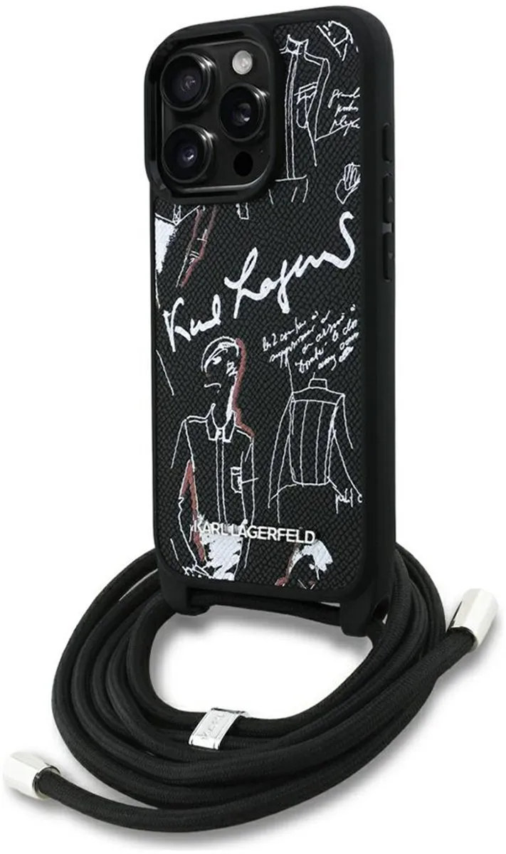 Karl Lagerfeld Backcase Hoesje iPhone 16 Pro - Zwart - afbeelding 6 van 6