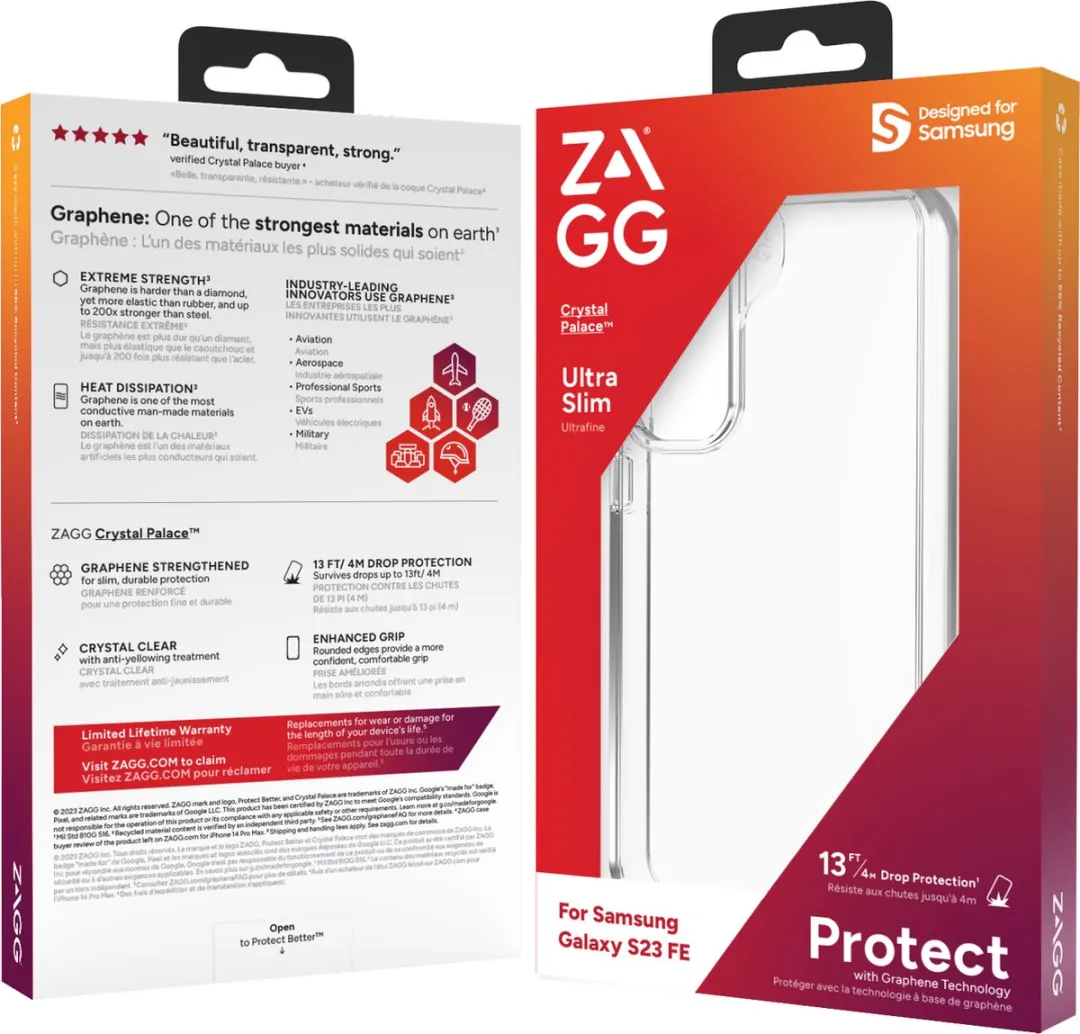 Gear4 Crystal Palace Backcover - Samsung Galaxy S23 FE - Transparant - MPN 702312739