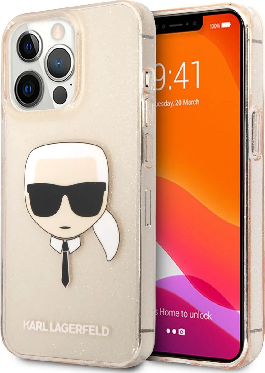 Karl Lagerfeld TPU Smartphonehoesje iPhone 13 Pro - Goud - MagSafe