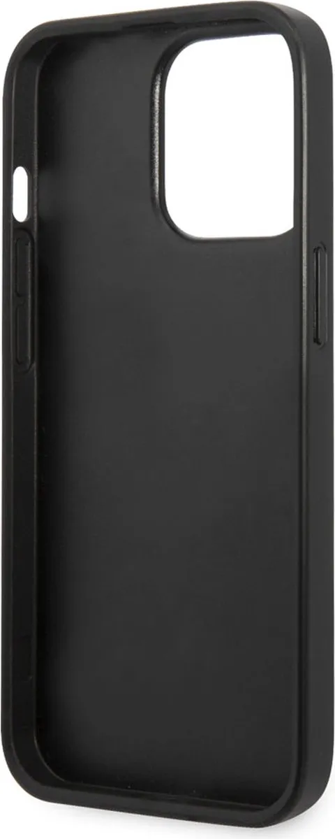 Karl Lagerfeld iPhone 13 Pro Max Hoesje - Effen Zwart Kunstleer