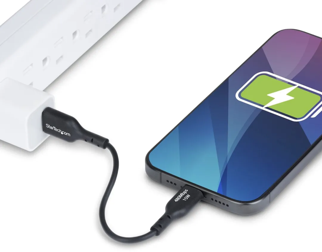 Startech USB2AC15CMBK USB-A naar USB-C Laadkabel 3A - Zwart - afbeelding 2 van 6