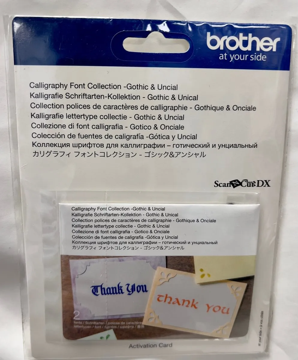 Kalligrafiekaart 2 schriften SDX - ScanNCut - Brother