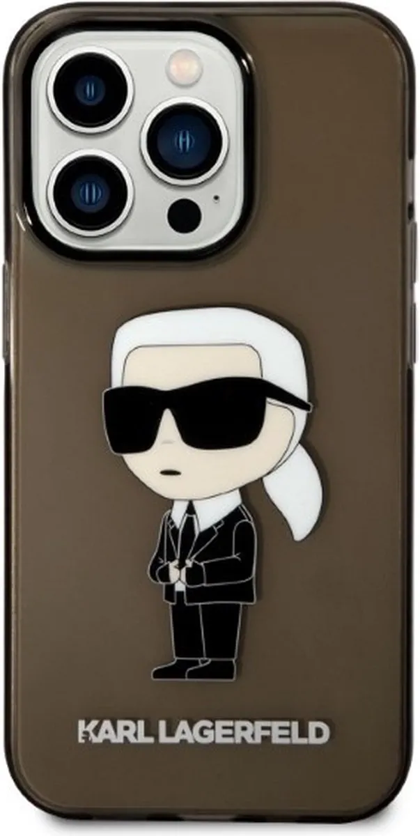 Karl Lagerfeld KLHCP14LHNIKTCK iPhone 14 Pro Hardcase - Zwart