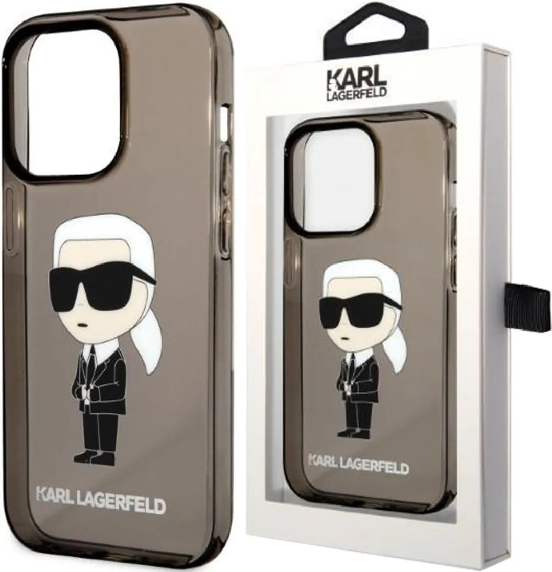 Karl Lagerfeld KLHCP14LHNIKTCK iPhone 14 Pro Hardcase - Zwart