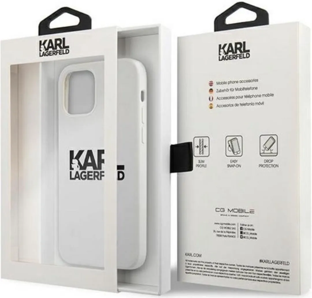 Karl Lagerfeld Silicone Back Case KASIWHIP12 - iPhone 12/12 Pro Wit