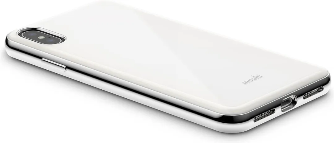 Moshi iGlaze iPhone Xs Max Hoesje - Zilver/Wit - afbeelding 4 van 5