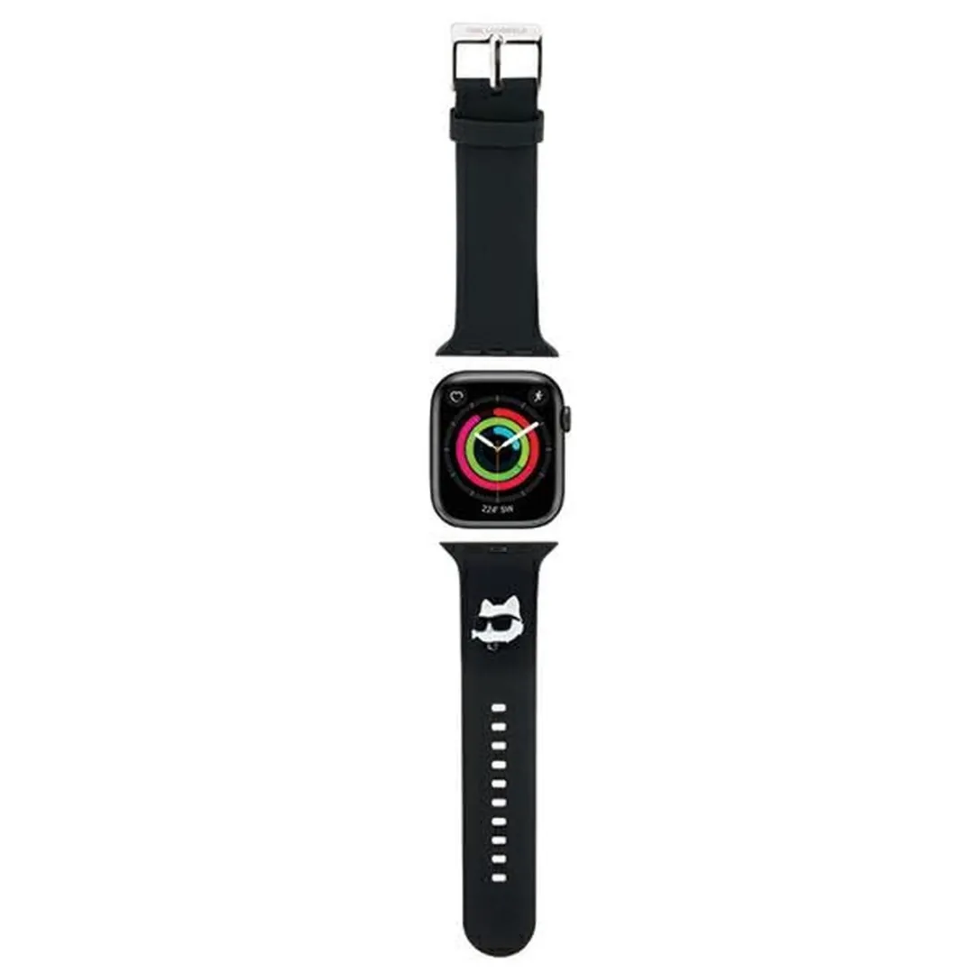 Karl Lagerfeld 3D Rubberen Choupette Hoofdband Apple Watch - Zwart
