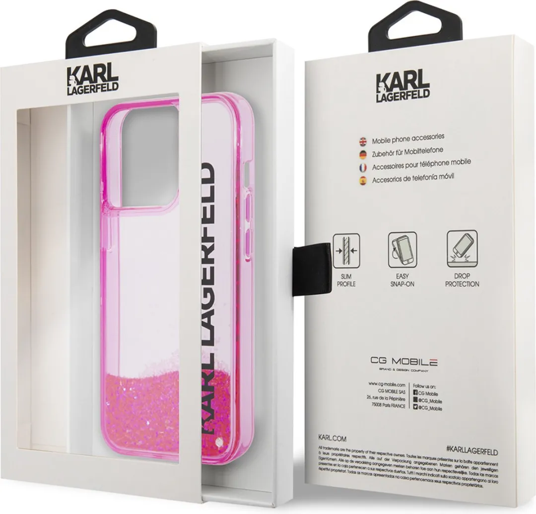 Karl Lagerfeld iPhone 14 Pro Hoesje - Roze