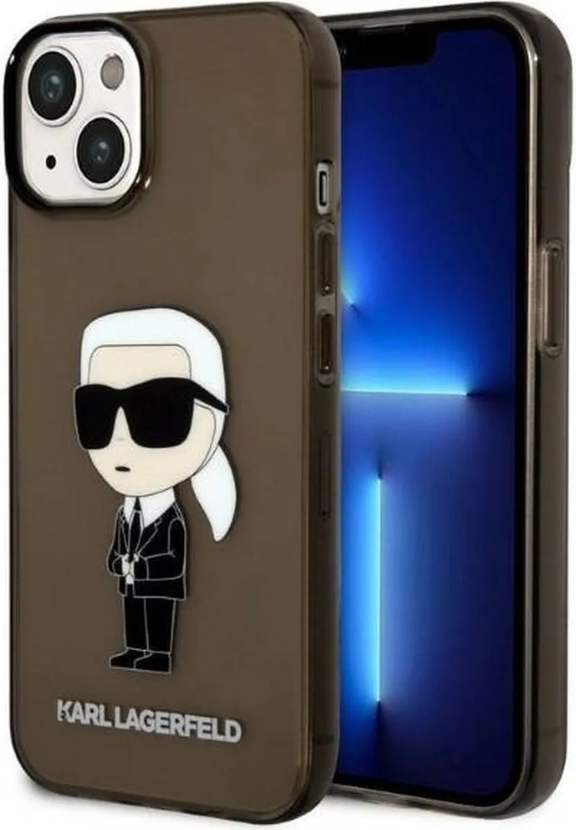 Karl Lagerfeld KLHCP14MHNIKTCK iPhone 14 Plus Hoesje - Zwart