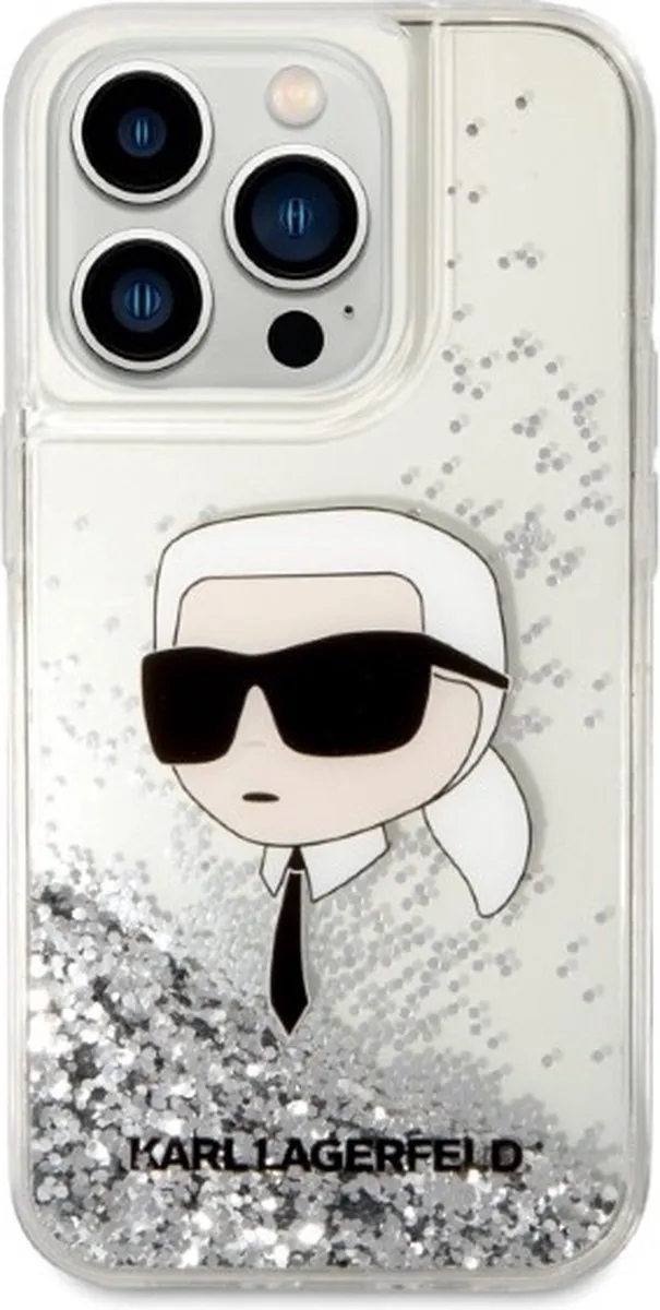 Karl Lagerfeld KLHCP14LLNKHCH iPhone 14 Pro Hardcase - Zilver