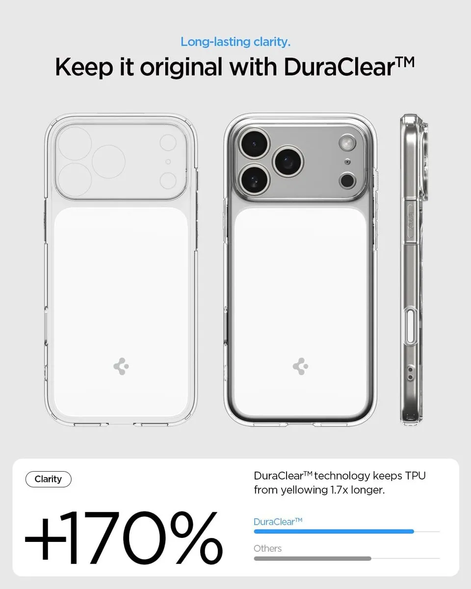 Spigen iPhone 17 Pro Back Cover Hoesje - Transparant