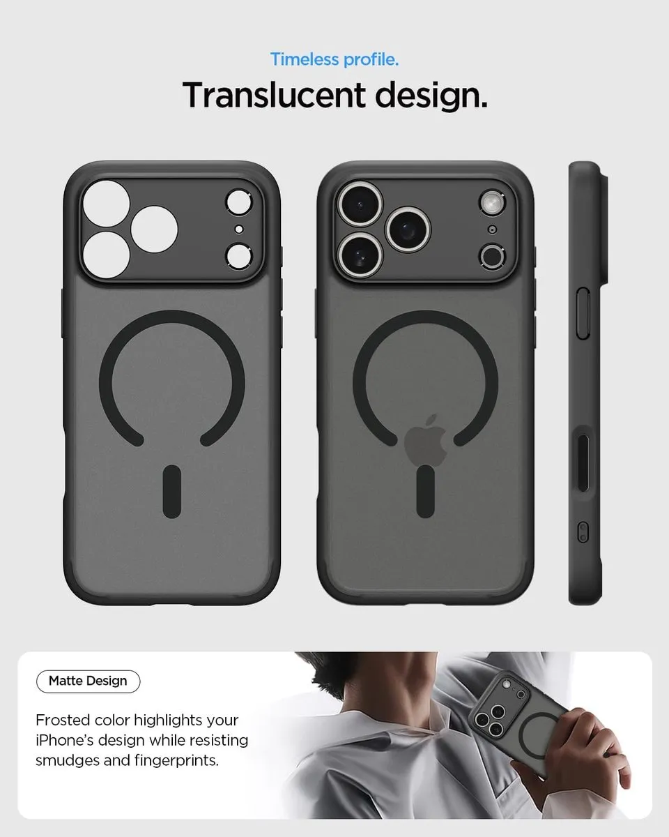 Spigen Ultra Hybrid MagFit iPhone 17 Pro Hoesje - Zwart