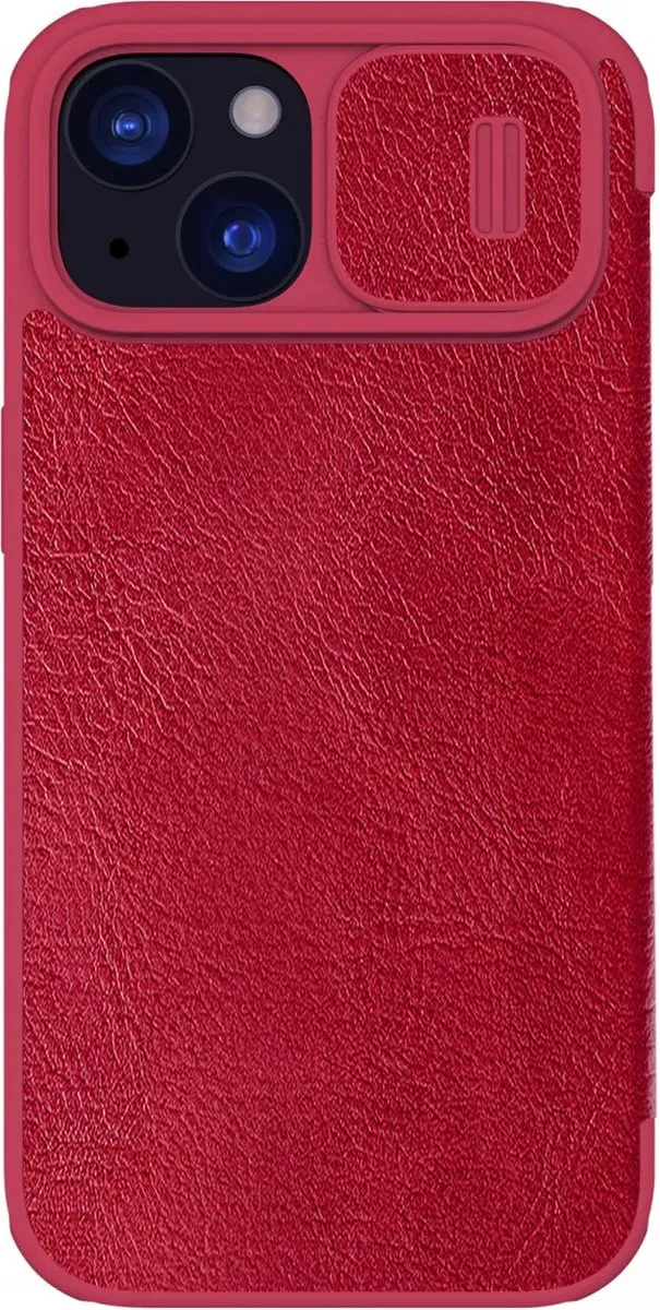 Nillkin Qin Pro Leather Hoesje iPhone 15 - Rood
