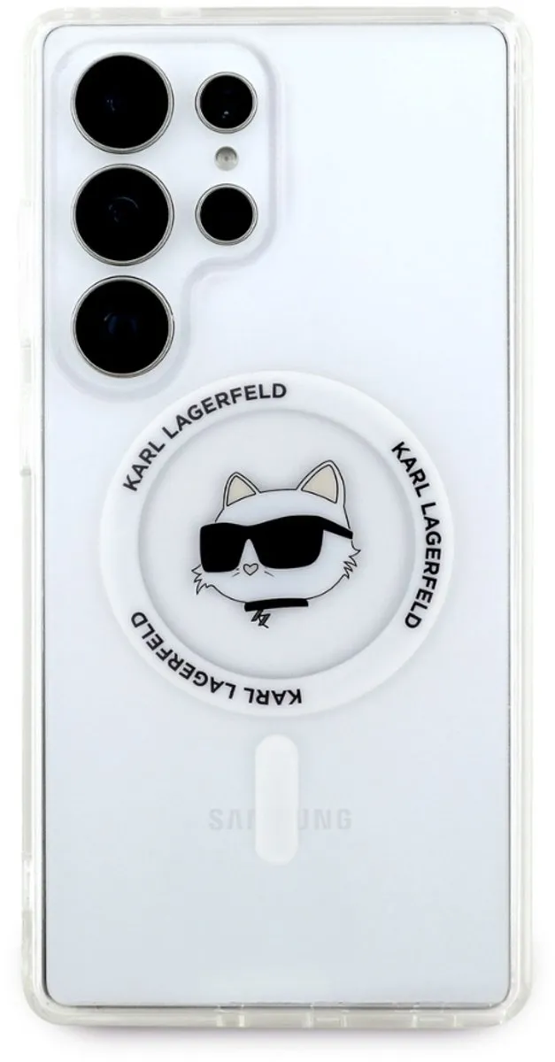 Karl Lagerfeld Knop Choupette Hoesje - Samsung Galaxy S25 Ultra - Transparent