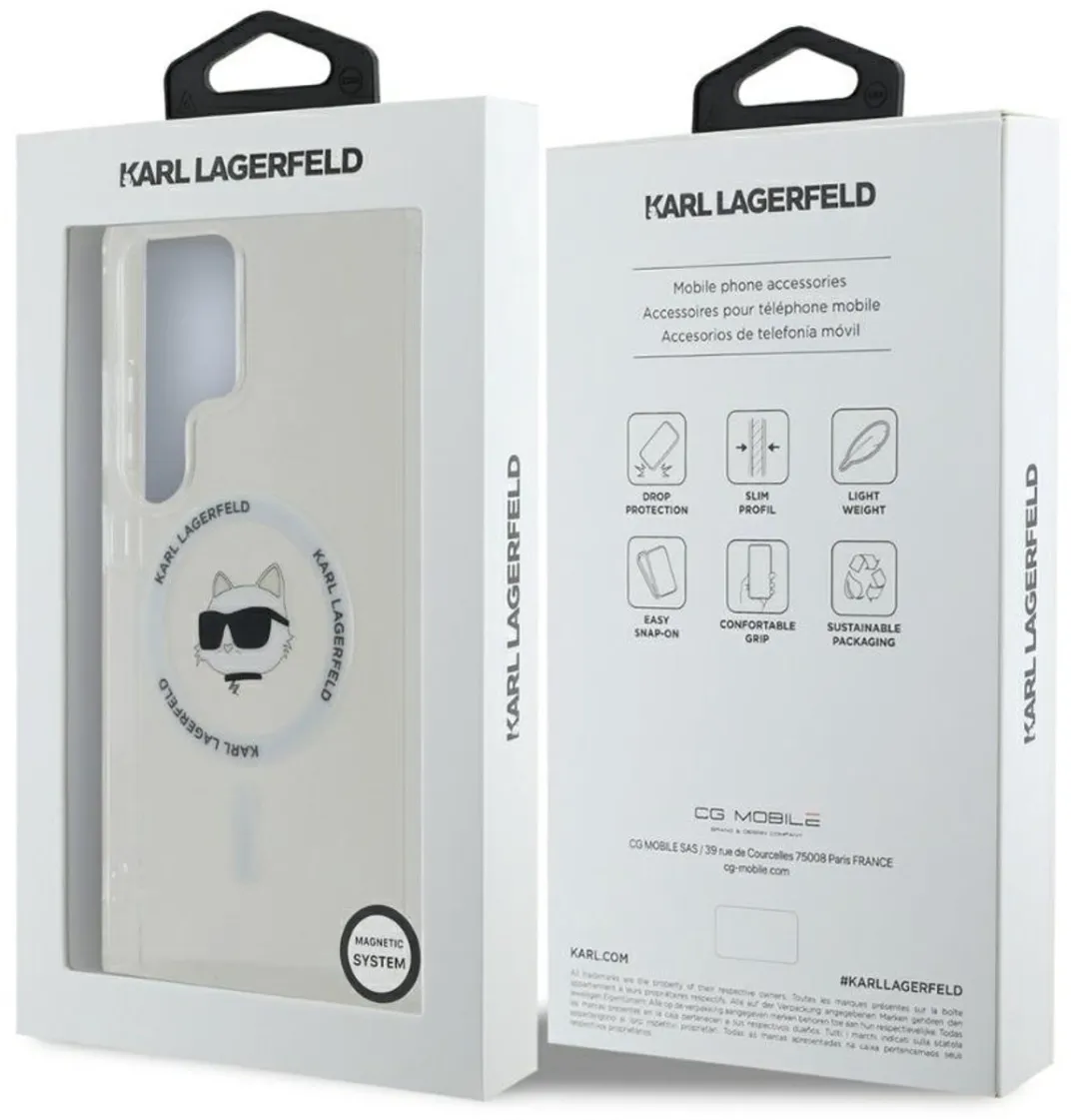 Karl Lagerfeld Knop Choupette Hoesje - Samsung Galaxy S25 Ultra - Transparent