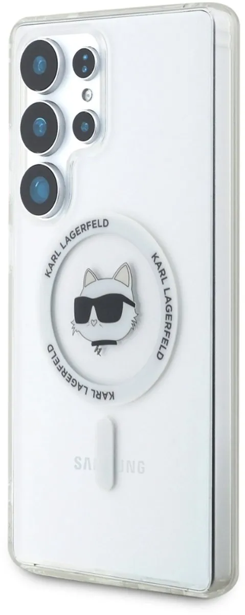 Karl Lagerfeld Knop Choupette Hoesje - Samsung Galaxy S25 Ultra - Transparent