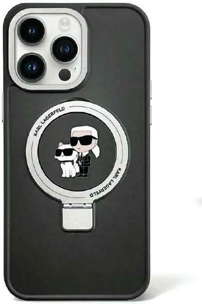 Karl Lagerfeld Ring Stand Karl & Choupette iPhone 15/14 Plus Hoes
