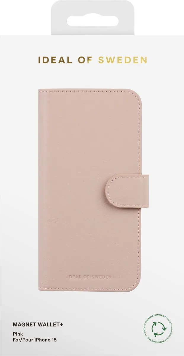 iDeal of Sweden Magnet Wallet+ Bookcase iPhone 15 - 6 Pasjes - Roze