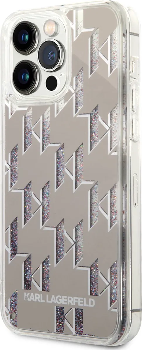 Karl Lagerfeld TPU Smartphonehoesje iPhone 14 Pro Max - Zilver - 2 Pasjes - afbeelding 6 van 6