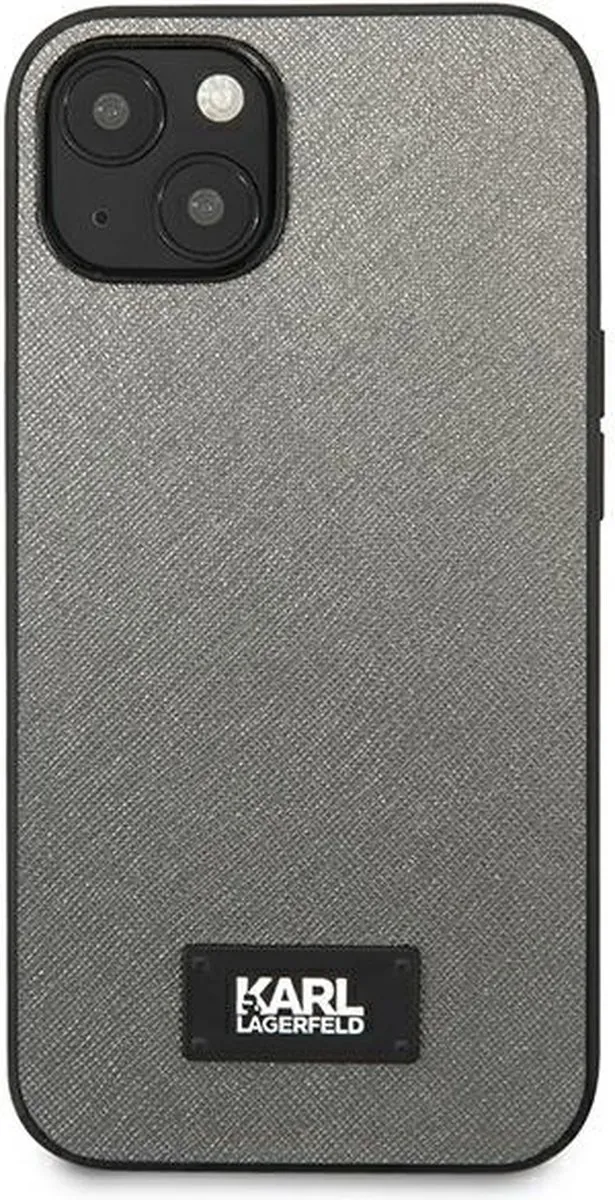 Karl Lagerfeld Saffiano Back Case - iPhone 13 Mini - Grijs