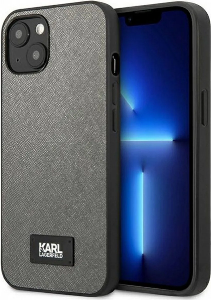 Karl Lagerfeld Saffiano Back Case - iPhone 13 Mini - Grijs