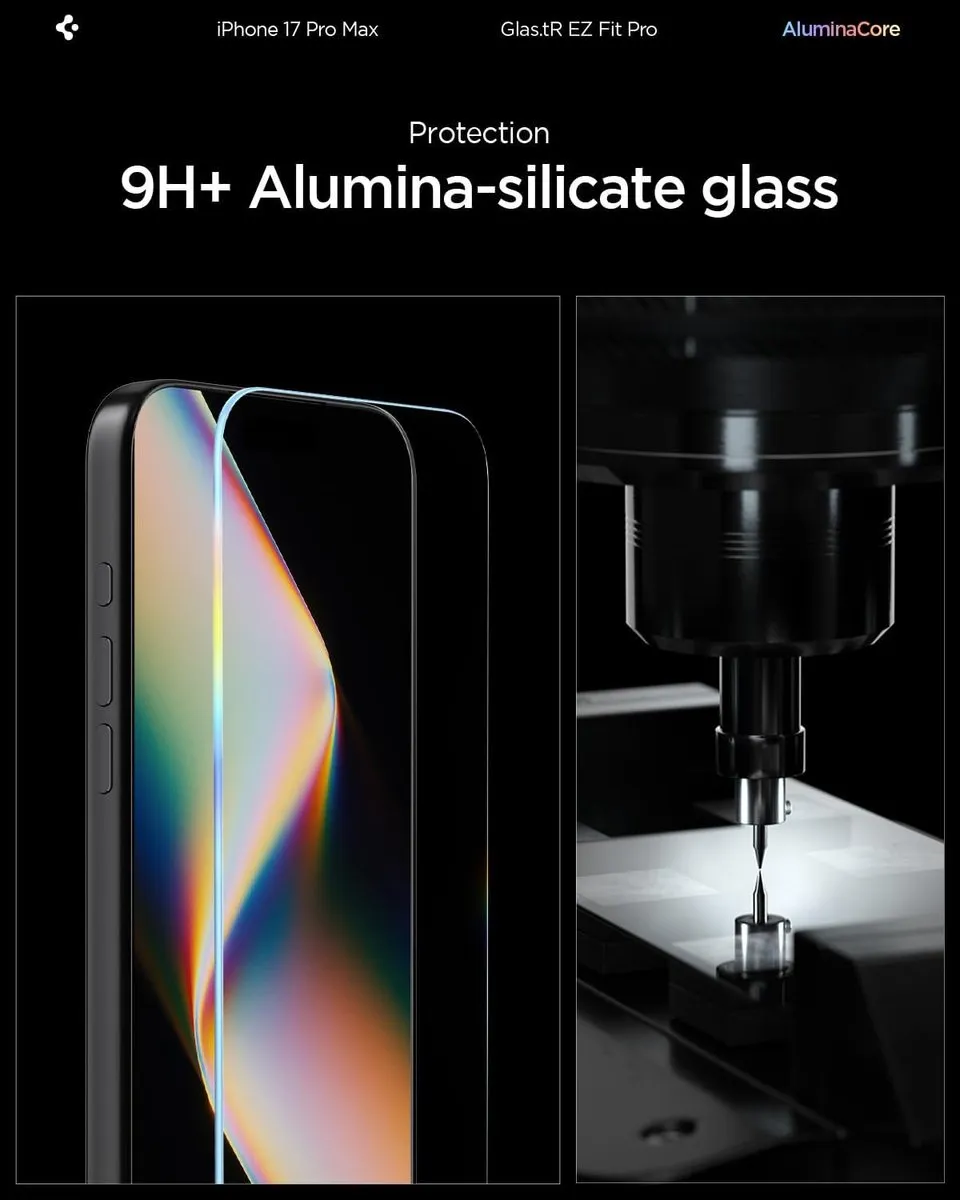 Spigen Glas.tR EZ Fit P iPhone 17 Pro Max Screenprotector - 2 Stuks