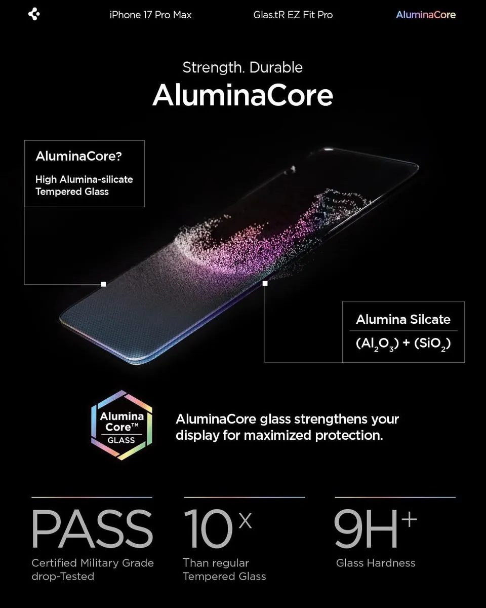 Spigen Glas.tR EZ Fit P iPhone 17 Pro Max Screenprotector - 2 Stuks