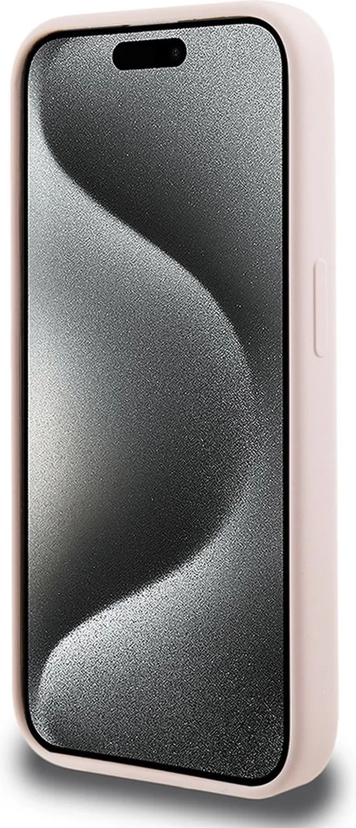 Karl Lagerfeld Backcase Hoesje iPhone 15 Pro - Roze Kunstleer