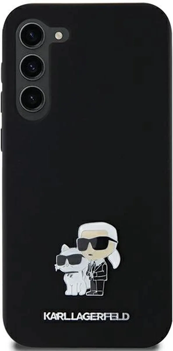 Karl Lagerfeld Siliconen Karl&Choupette Hoesje - Samsung Galaxy A35 - Zwart