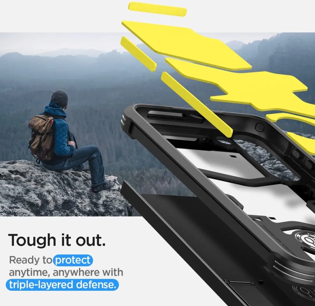 Spigen Tough Armor Back Cover Samsung Galaxy S23 Plus - Grijs