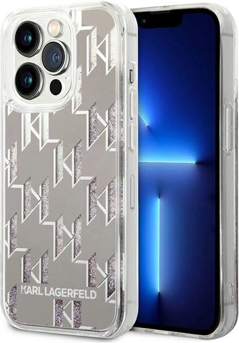 Karl Lagerfeld KLHCP14LLMNMS iPhone 14 Pro Hoesje - Zilver