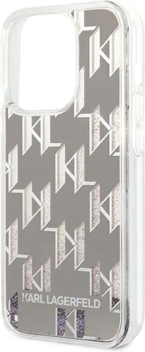 Karl Lagerfeld KLHCP14LLMNMS iPhone 14 Pro Hoesje - Zilver