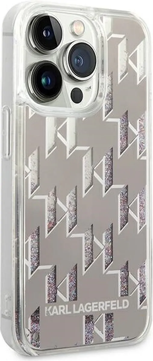 Karl Lagerfeld KLHCP14LLMNMS iPhone 14 Pro Hoesje - Zilver