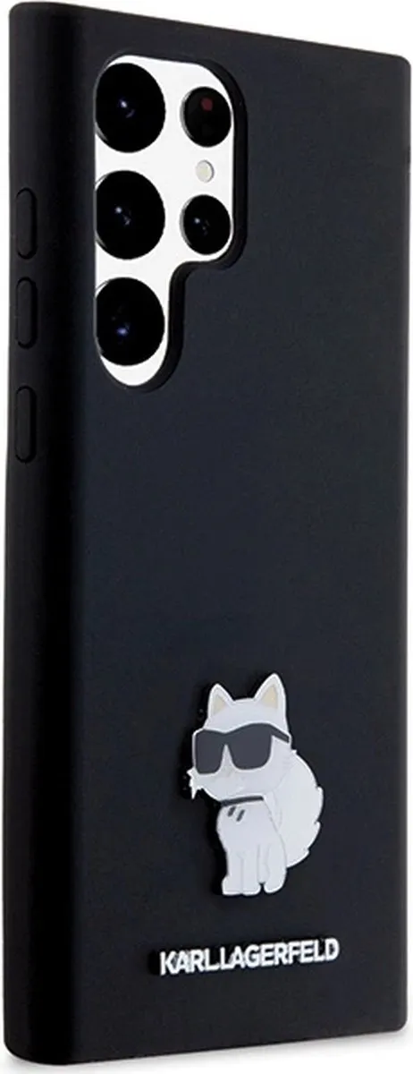 Karl Lagerfeld Choupette Siliconen Hoesje - Samsung Galaxy S24 Ultra - Zwart - afbeelding 6 van 6