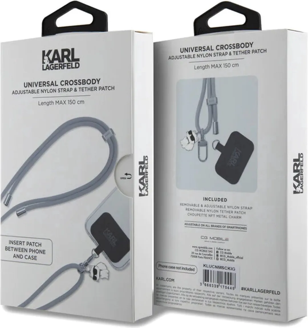 Karl Lagerfeld Universal Crossbody Cord Choupette - Grijs