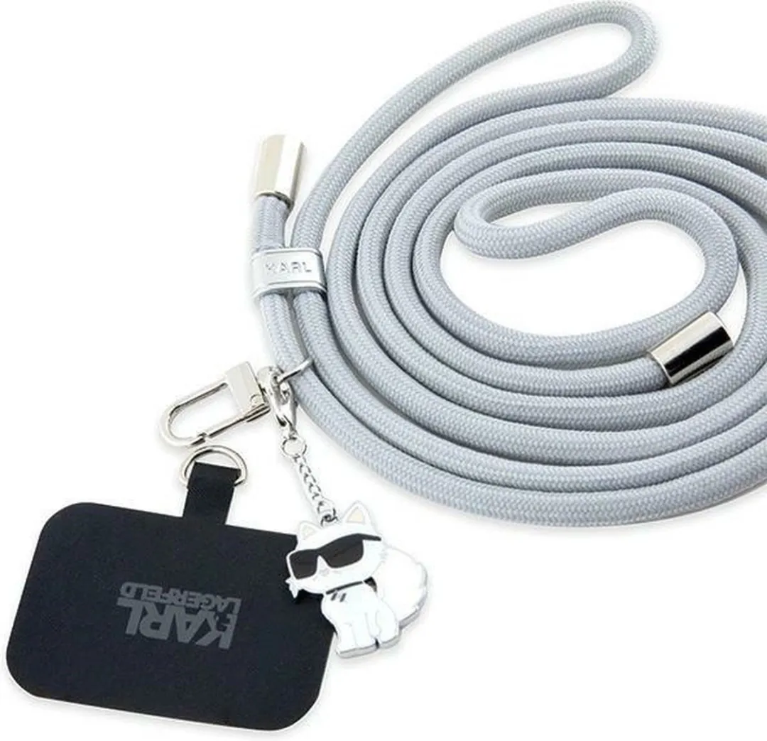 Karl Lagerfeld Universal Crossbody Cord Choupette - Grijs