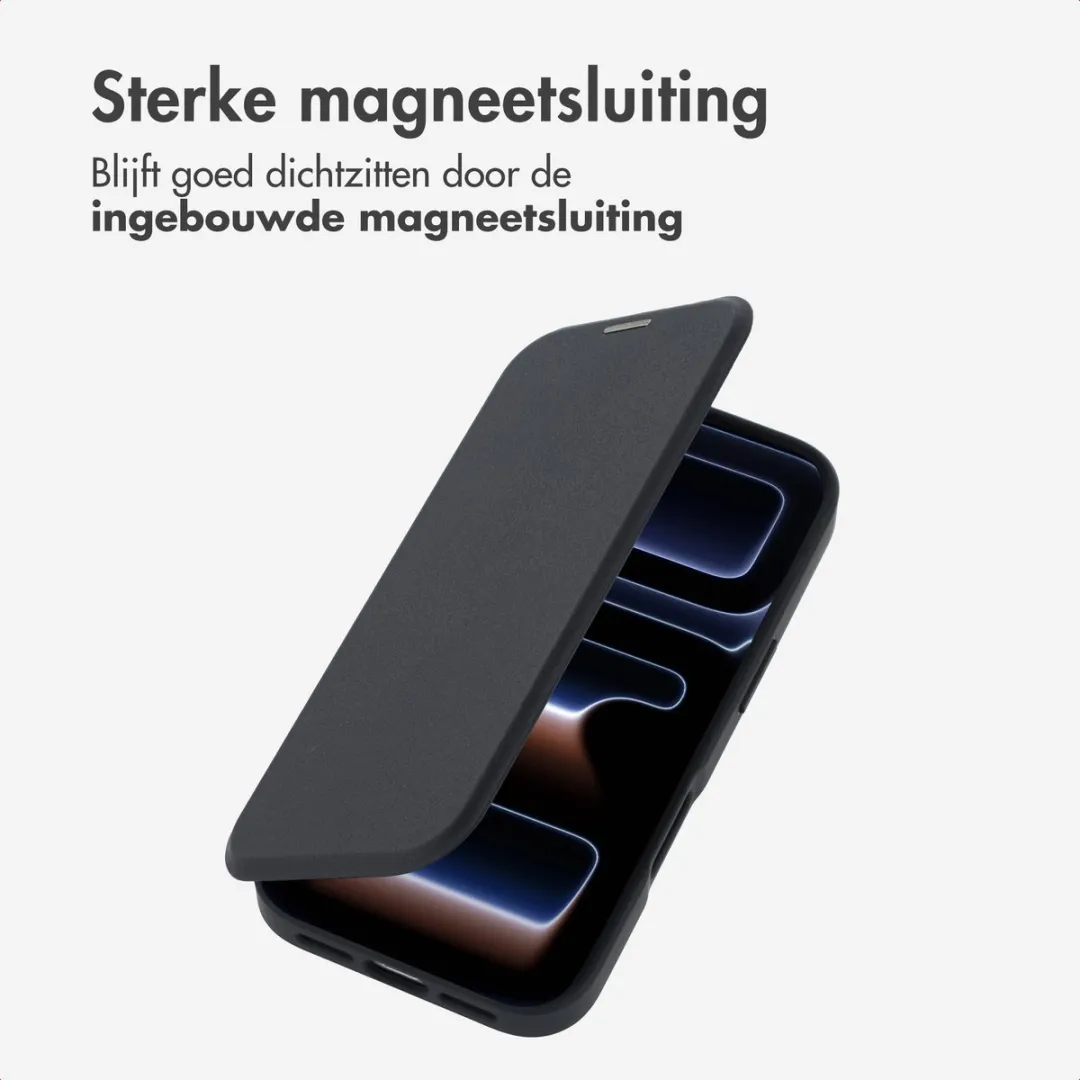 Imoshion Hoesje iPhone 17 Pro Max - Transparant - 2 Pasjes - Zwart